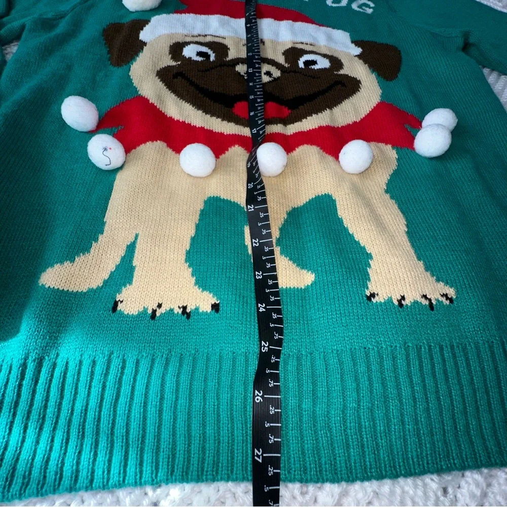Amazing ugly Christmas sweater with pug -Large - Picture 6 of 7